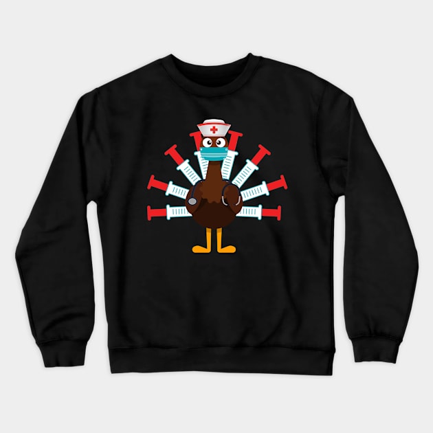 Thanksgiving turkey nurse Crewneck Sweatshirt by Flipodesigner